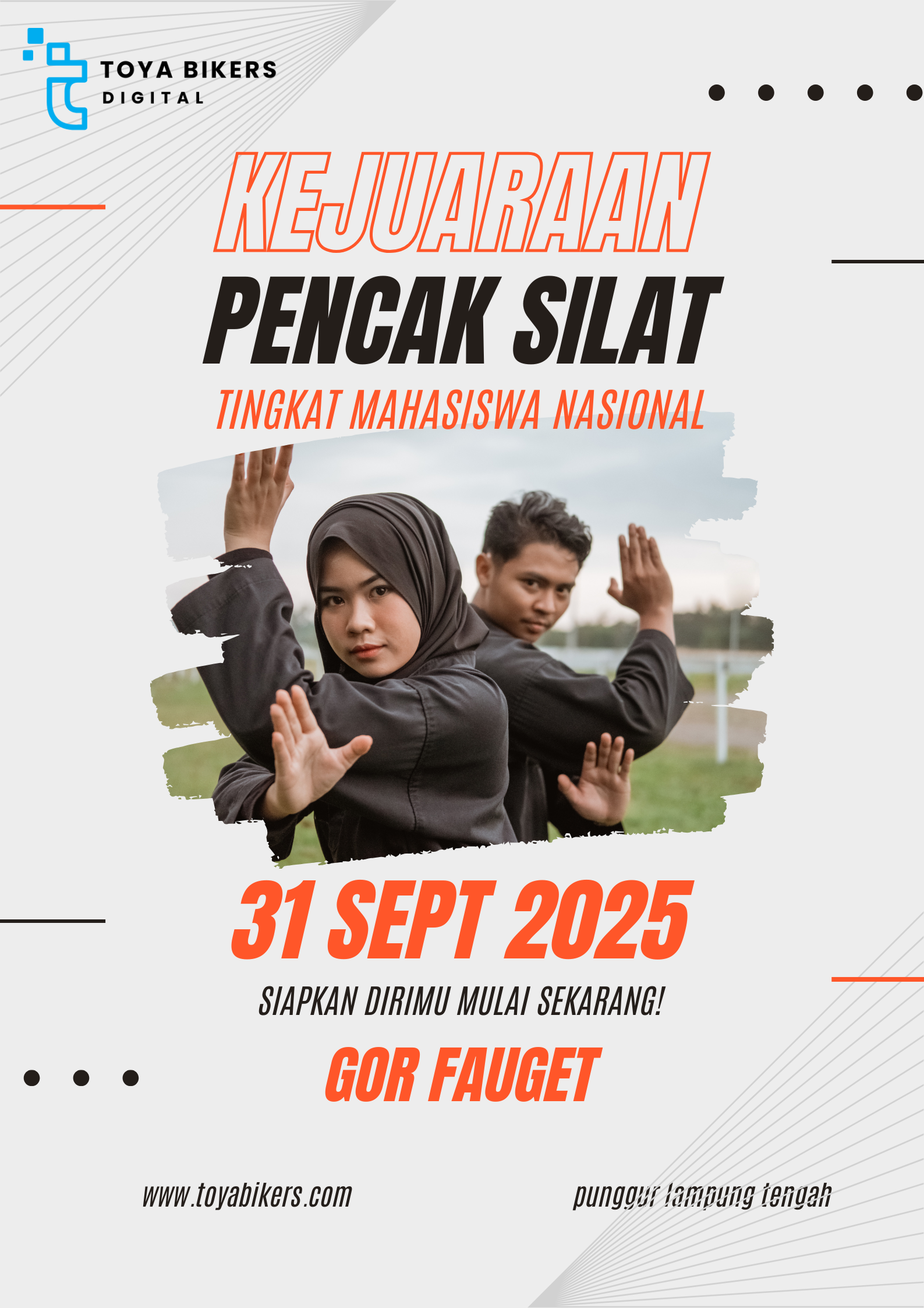 Merah dan Hitam Kejuaraan Pencak Silat Nasional Poster