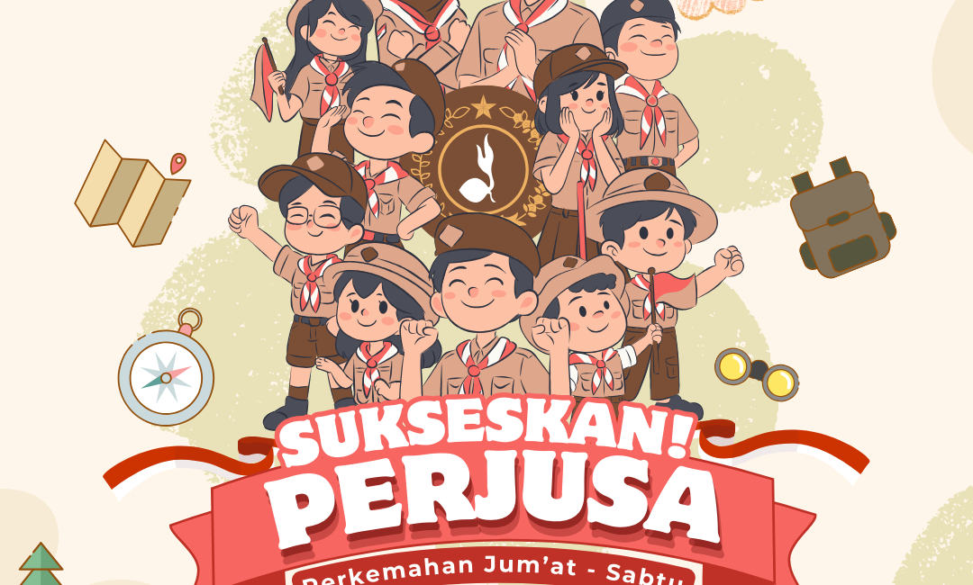 Beige Ilustrasi Ucapan Sukseskan Perkemahan Pramuka Perjusa Instagram Post