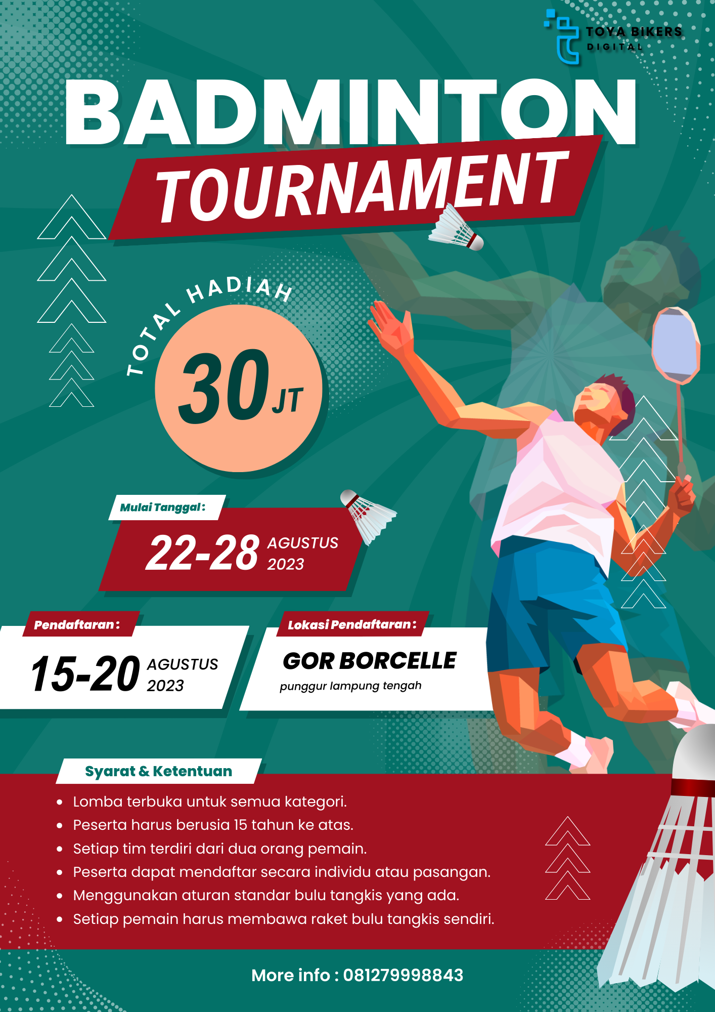 Cyan-dan-Merah-Ilustrasi-Lomba-Badminton-A4
